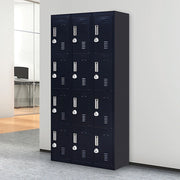 12-Door Locker for Office Gym Shed School Home Storage- 4-Digit Combination Lock