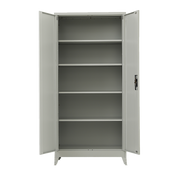 Two-Door Metal Cabinet Shelf Storage for Home Office Gym