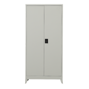 Two-Door Metal Cabinet Shelf Storage for Home Office Gym