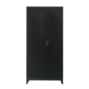 Two-Door Metal Cabinet Shelf Storage for Home Office Gym