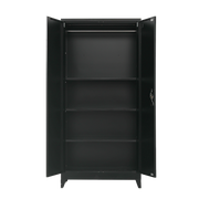 Two-Door Metal Cabinet Shelf Storage for Home Office Gym