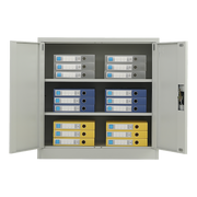 Two-Door Metal Short Cabinet Shelf Storage for Home Office Gym