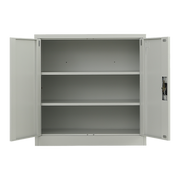 Two-Door Metal Short Cabinet Shelf Storage for Home Office Gym