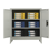 Two-Door Metal Short Cabinet Shelf Storage for Home Office Gym