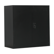 Two-Door Metal Short Cabinet Shelf Storage for Home Office Gym