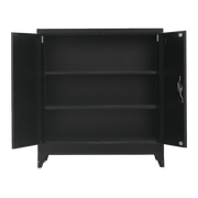 Two-Door Metal Short Cabinet Shelf Storage for Home Office Gym