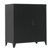 Two-Door Metal Short Cabinet Shelf Storage for Home Office Gym