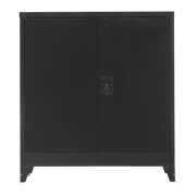 Two-Door Metal Short Cabinet Shelf Storage for Home Office Gym