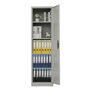 Single-Door Metal Tall Cabinet Shelf Storage for Home Office Gym