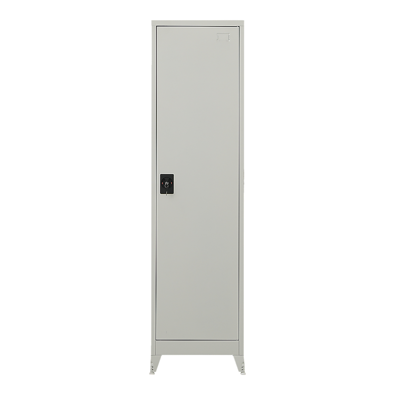 Single-Door Metal Tall Cabinet Shelf Storage for Home Office Gym