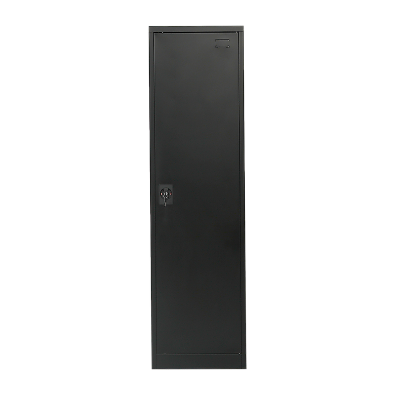 Single-Door Metal Tall Cabinet Shelf Storage for Home Office Gym