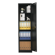 Single-Door Metal Tall Cabinet Shelf Storage for Home Office Gym