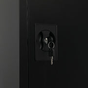 Single-Door Metal Tall Cabinet Shelf Storage for Home Office Gym