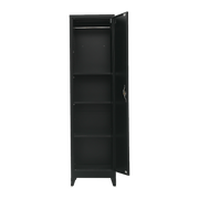 Single-Door Metal Tall Cabinet Shelf Storage for Home Office Gym