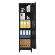 Single-Door Metal Tall Cabinet Shelf Storage for Home Office Gym