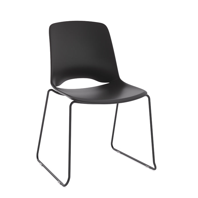 Vista Glide Chair Black With Padded Seat