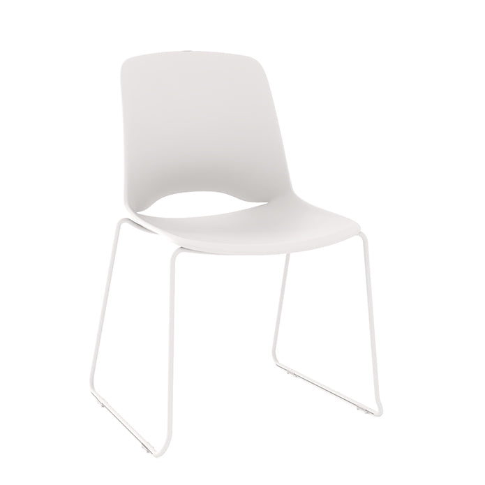 Vista Glide Chair White With Padded Seat