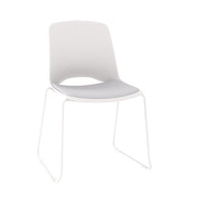 Vista Glide Chair White Without Padded Seat