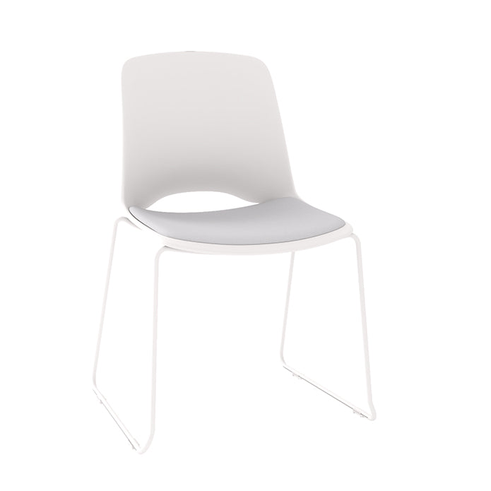 Vista Glide Chair White Without Padded Seat