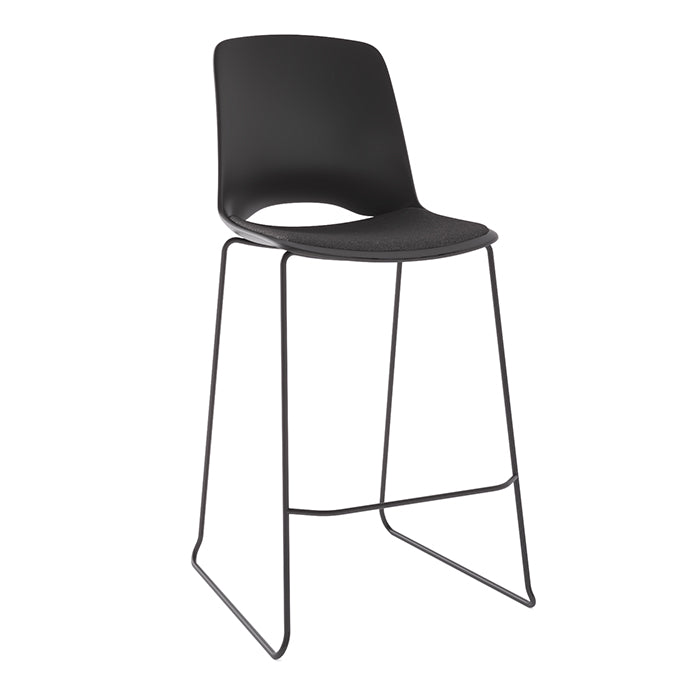 Vista Rise Chair With Padded Seat Black