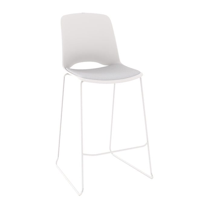 Vista Rise Chair With Padded Seat White