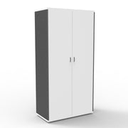 Rapidline Lockable Full Door Cupboard Natural White & Ironstone