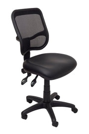 Rapidline Fully Ergonomic Executive Task Office Chair With Mesh Back Black PU