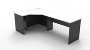 Rapidline Corner Workstation Desk 1200 Natural White & Ironstone