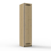 Rapidline Step Door Melamine Locker Natural Oak
