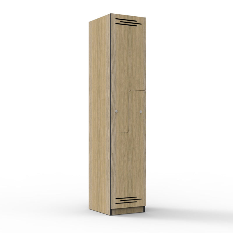 Rapidline Step Door Melamine Locker Natural Oak