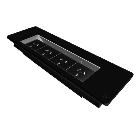 Rapidline Flip Boxes GPO 4 Black