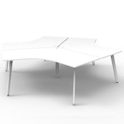 Infinity 120 Degree Workstation – Eternity Leg Natural White White P C Without Screens