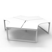 Infinity 120 Degree Workstation – Loop Leg Natural White White P C Without Screens