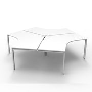 Infinity 120 Degree Workstation – Profile Leg Natural White White P C Without Screens