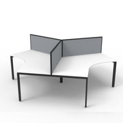 Infinity 120 Degree Workstation – Profile Leg Natural White Black P C With Screens