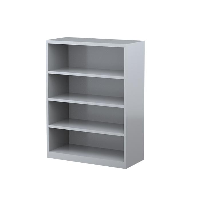 Steelco Bookcase 3 Shelves - 1200H x 900W x 400D Silver Grey