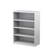 Steelco Bookcase 3 Shelves - 1200H x 900W x 400D White Satin