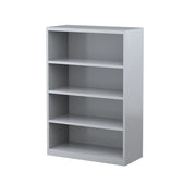 Steelco Bookcase 3 Shelves - 1320H x 900W x 400D Silver Grey