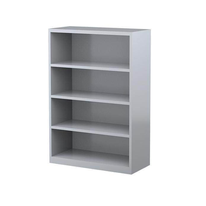 Steelco Bookcase 3 Shelves - 1320H x 900W x 400D Silver Grey