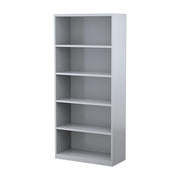 Steelco Bookcase 4 Shelves - 2000H x 900W x 400D Silver Grey