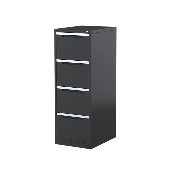 Steelco Vertical Filing Cabinet Four Drawer Graphite Ripple