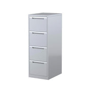 Steelco Vertical Filing Cabinet Four Drawer Silver Gray