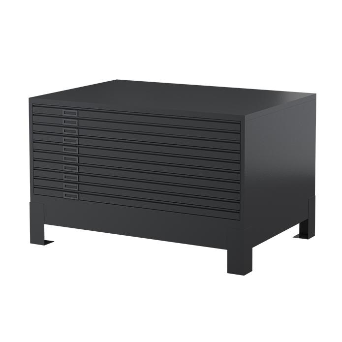 Steelco Heavy Duty Plan Cabinet 10 Drawer Unit with Stand