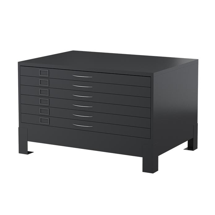 Steelco Heavy Duty Plan Cabinet 6 Drawer Unit with Stand