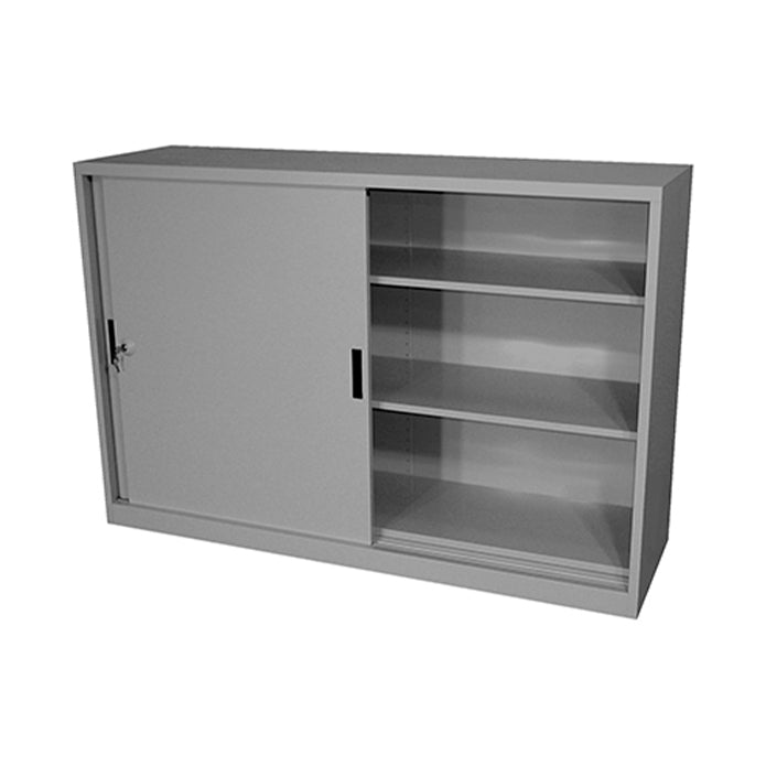 Steelco Shelves Sliding Door Cabinet With Perforated Doors