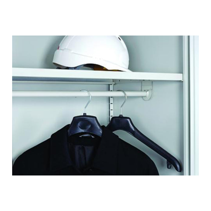 Rapidline GO Top Shelf With Hanging Rail To Suit GO Heavy Duty Stationery Cupboards Silver Grey