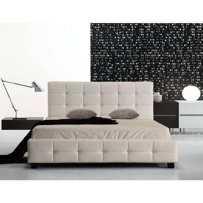 queen leather bed frame