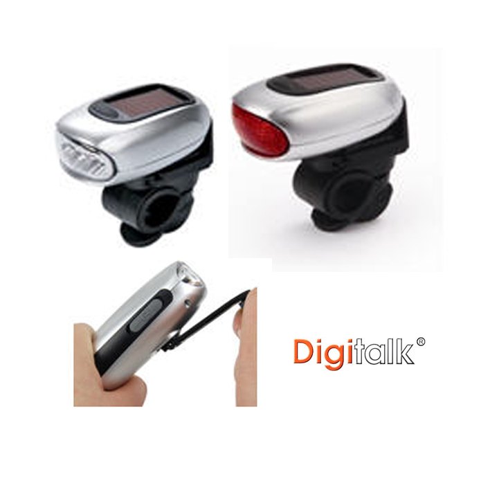 Dynamo Solar LED Bicycle Lamps (Front and Rear)
