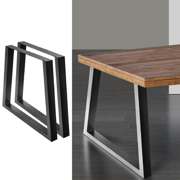 Artiss 2x Coffee Dining Table Legs 71x65/90CM Industrial Vintage Bench Metal Trapezoid
