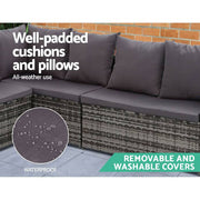 Gardeon Outdoor Furniture Dining Setting Sofa Set Wicker 9 Seater Storage Cover